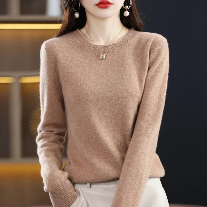 Luxurious 100% Pure Wool Cashmere Jumper for Winter