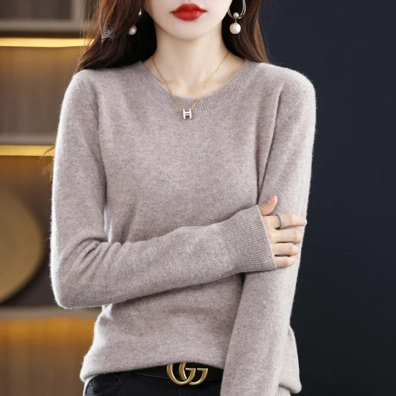 Luxurious 100% Pure Wool Cashmere Jumper for Winter