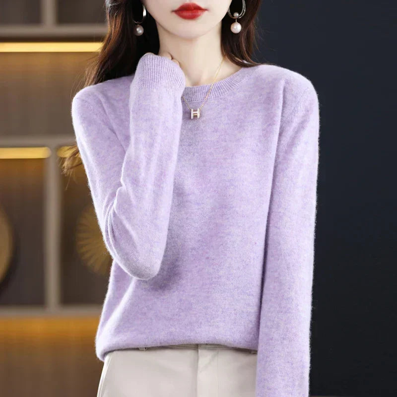 Luxurious 100% Pure Wool Cashmere Jumper for Winter