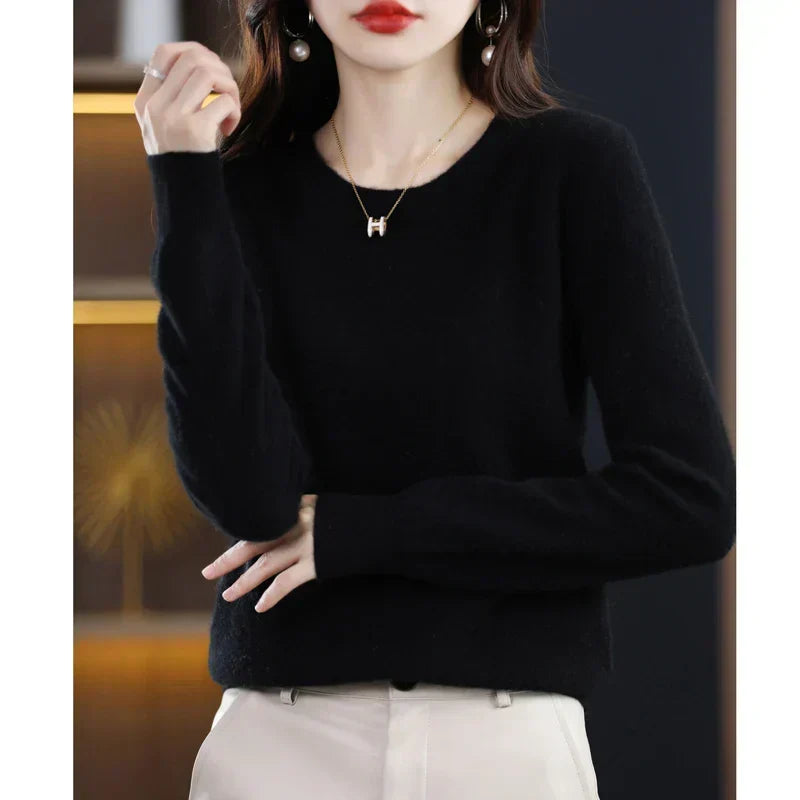 Luxurious 100% Pure Wool Cashmere Jumper for Winter