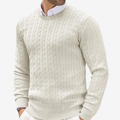 Robin | Men's Classic Cable-Knit Crew Neck Sweater
