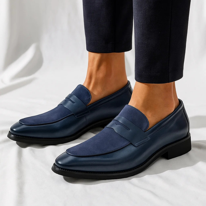 Cameron | Men's Suede Penny Loafers