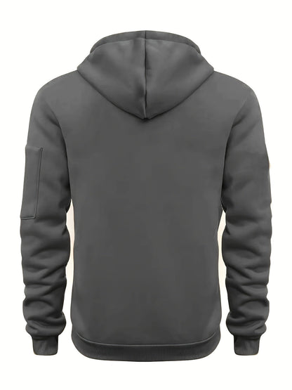 Callum | Men's Classic Solid Zip-Up Hoodie for Winter