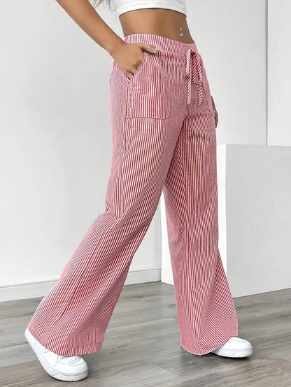 Linda | Chic Striped Trousers with Pockets