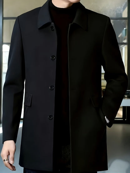 Frank | Men's Solid Fleece Jacket for Winter