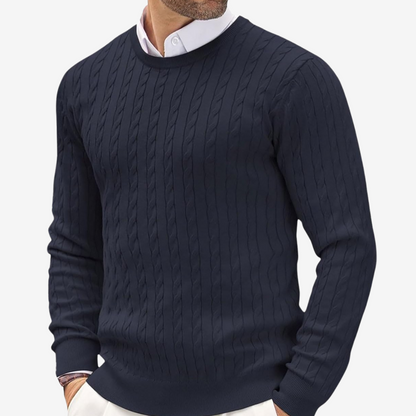 Robin | Men's Classic Cable-Knit Crew Neck Sweater
