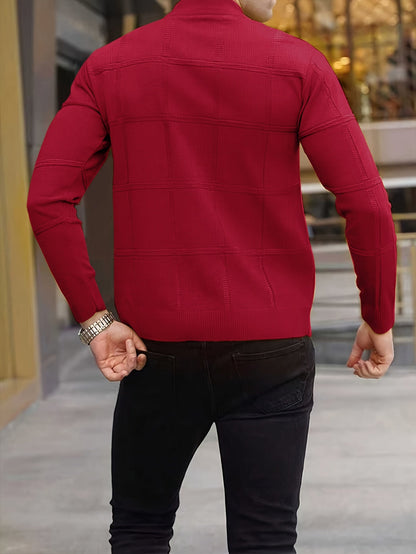 Euan | Men's Stand Collar Knit Jumper for Winter