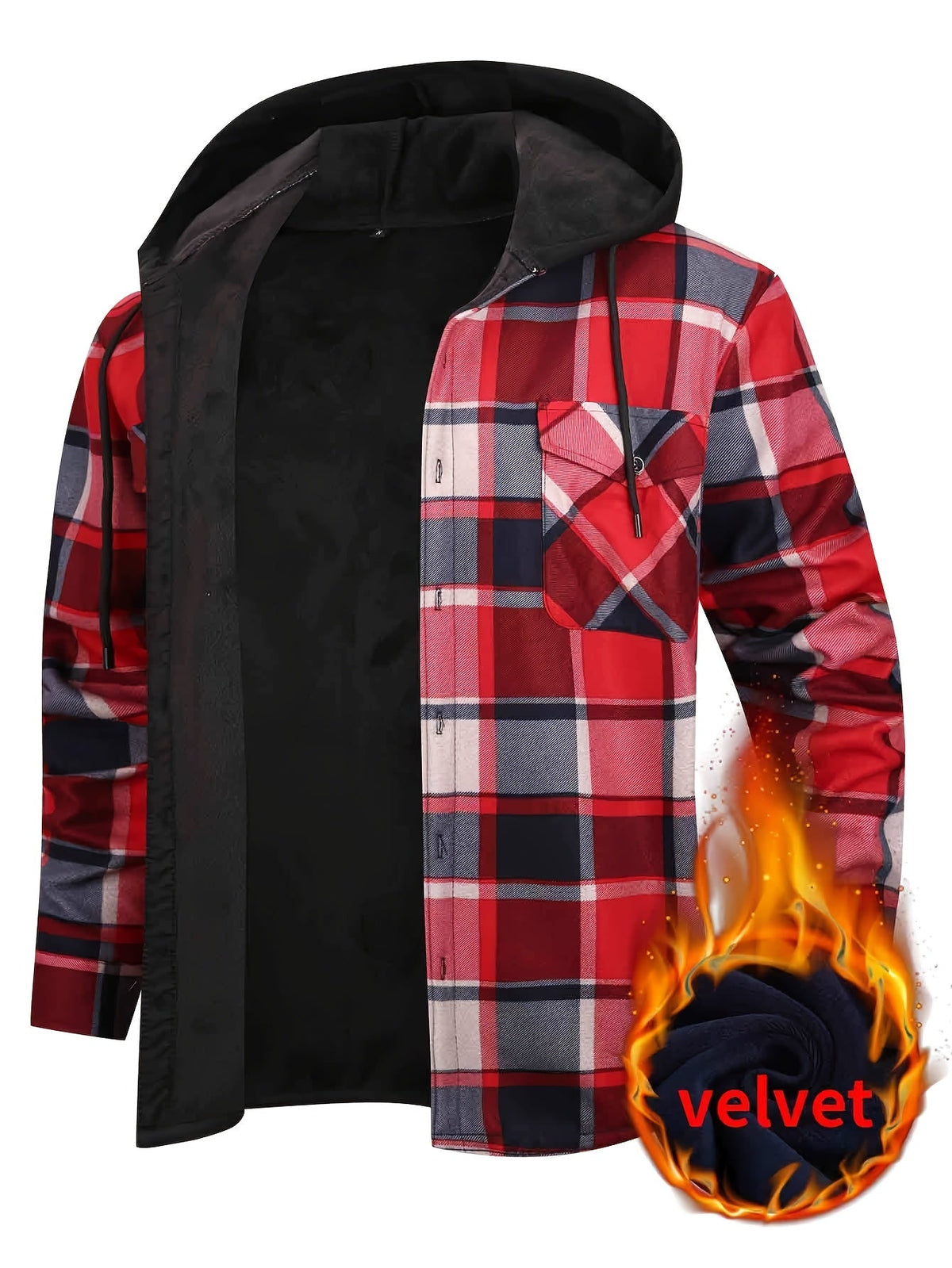 Adam | Men's Stylish Plaid Hooded Jacket