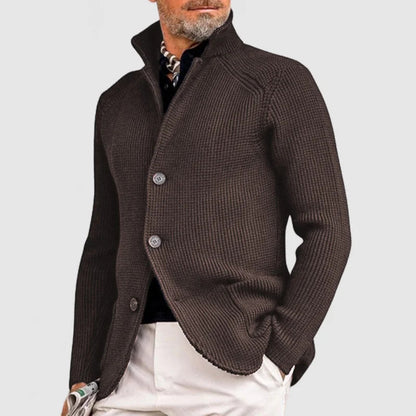 Elliot | Men's Stand-Collar Knit Cardigan for Winter