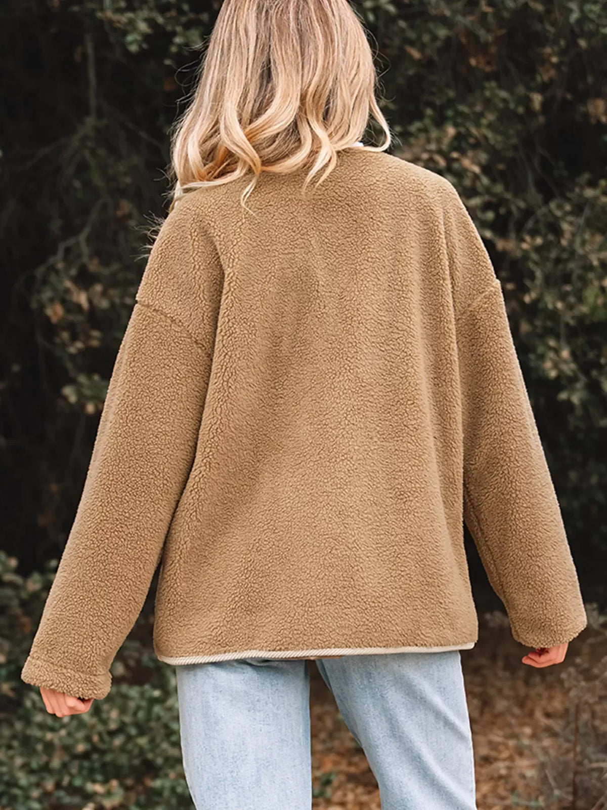 Leanne | Women's Cosy Button-Front Sherpa Teddy Jacket for Winter