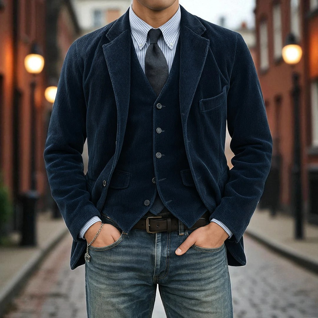 Reuben | Men's Elegant Corduroy Blazer Suit