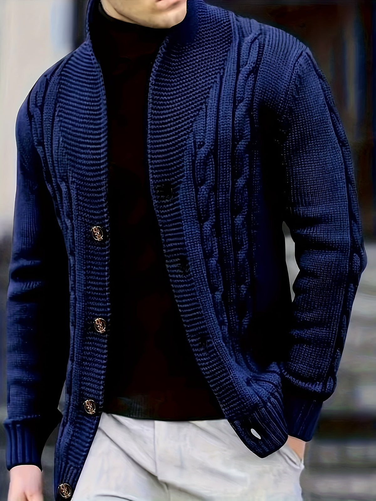 Charlie | Men's Classic Cable-Knit Pullover Jumper for Winter