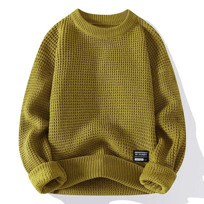 Adam | Men's Textured Knit Pullover Jumper for Winter