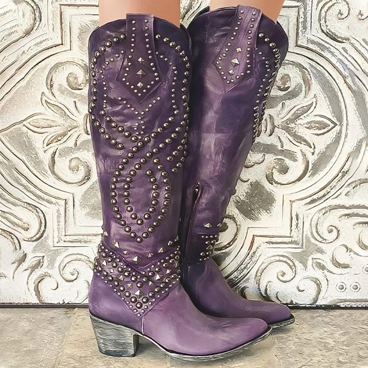 Zenobia | Women's Stylish Stud-Detail Boots