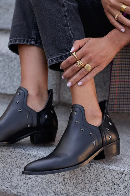 Ulrika | Women's Ankle Boots with Elegant Star Detail
