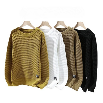 Adam | Men's Textured Knit Pullover Jumper for Winter