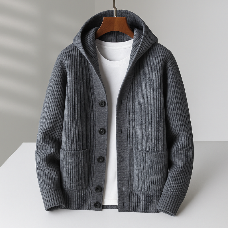 James | Men's Stylish Hooded Cardigan for Winter