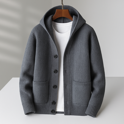 James | Men's Stylish Hooded Cardigan for Winter