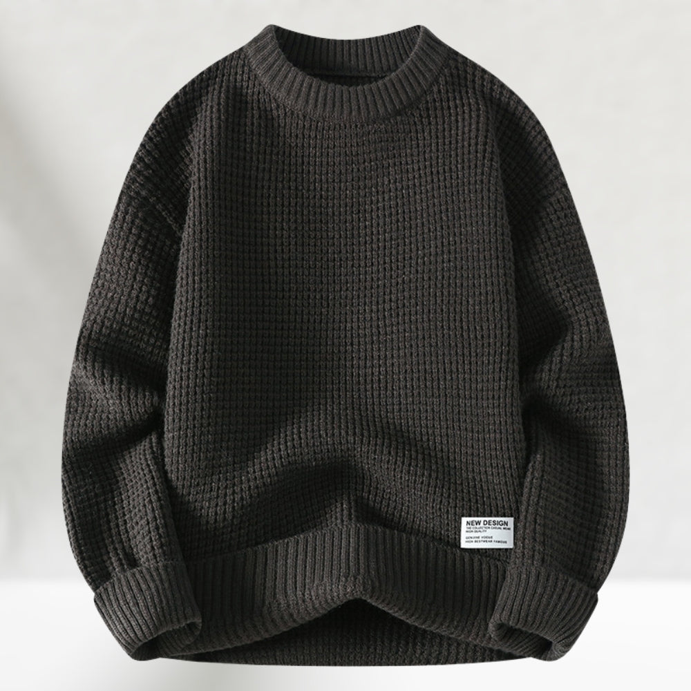 Samuel | Men's Honeycomb Knit Crewneck Jumper for Winter