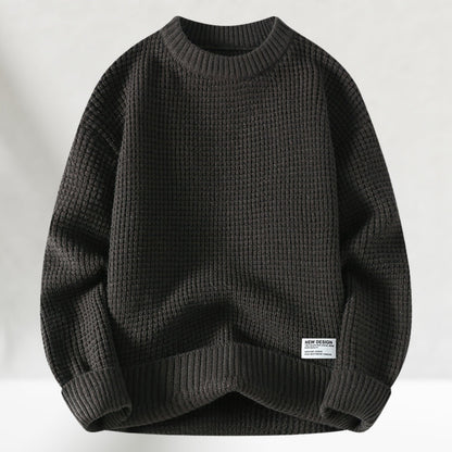 Samuel | Men's Honeycomb Knit Crewneck Jumper for Winter