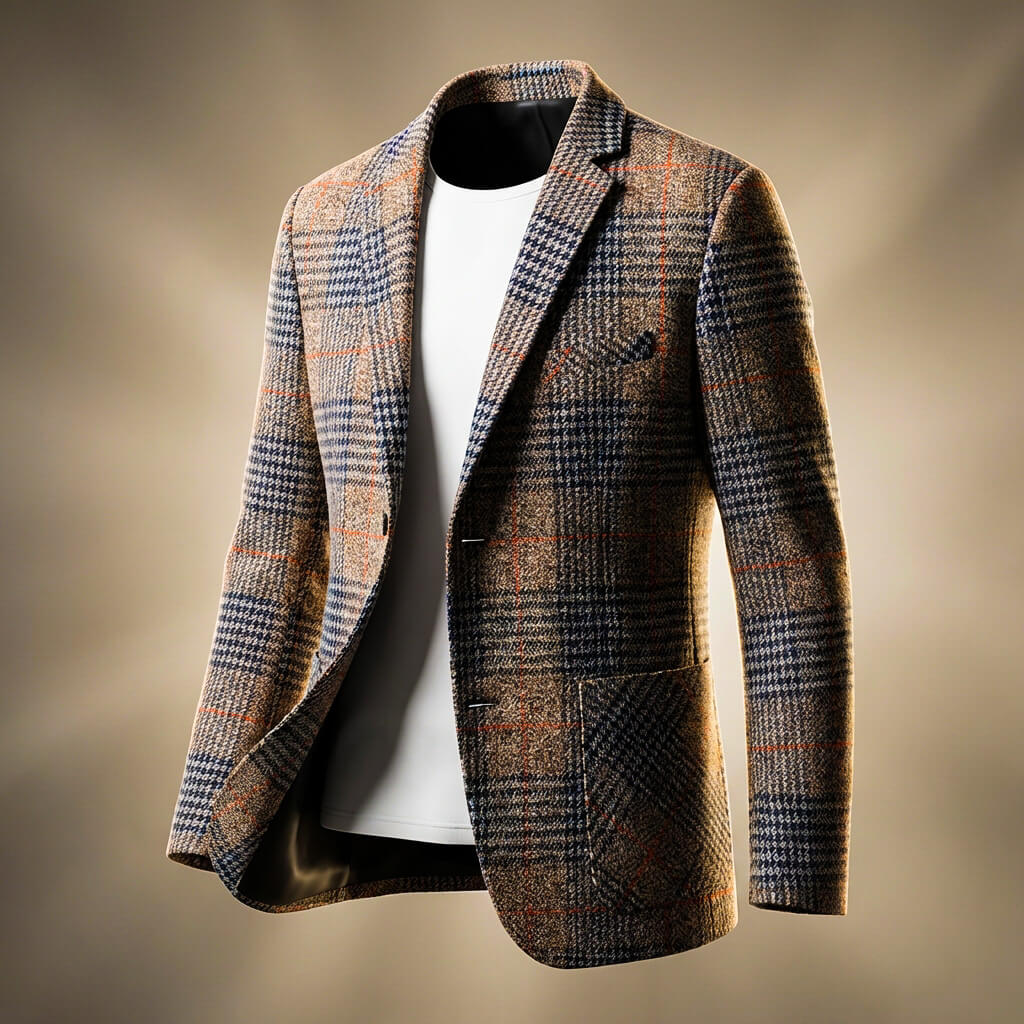 Oscar | Men's Classic Houndstooth Wool Blazer
