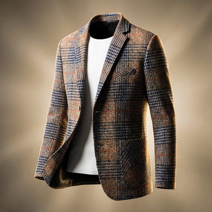 Oscar | Men's Classic Houndstooth Wool Blazer