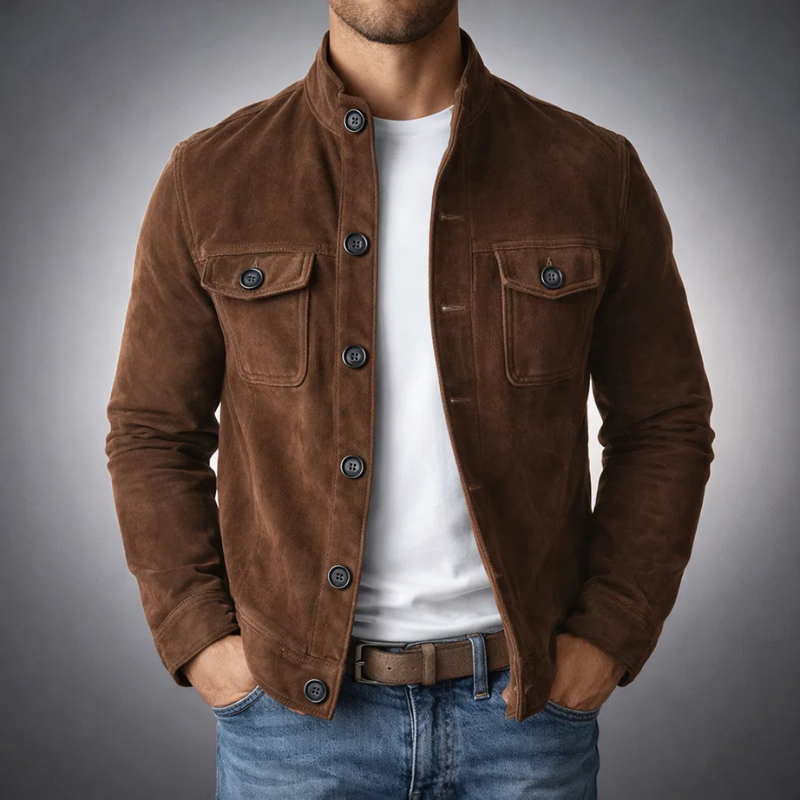 Zachary | Men's Premium Suede Shirt Jacket
