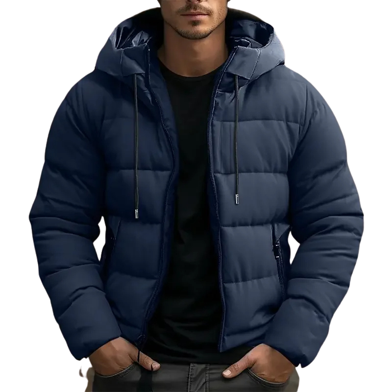 Simon | Men's Hooded Quilted Puffer Jacket for Winter