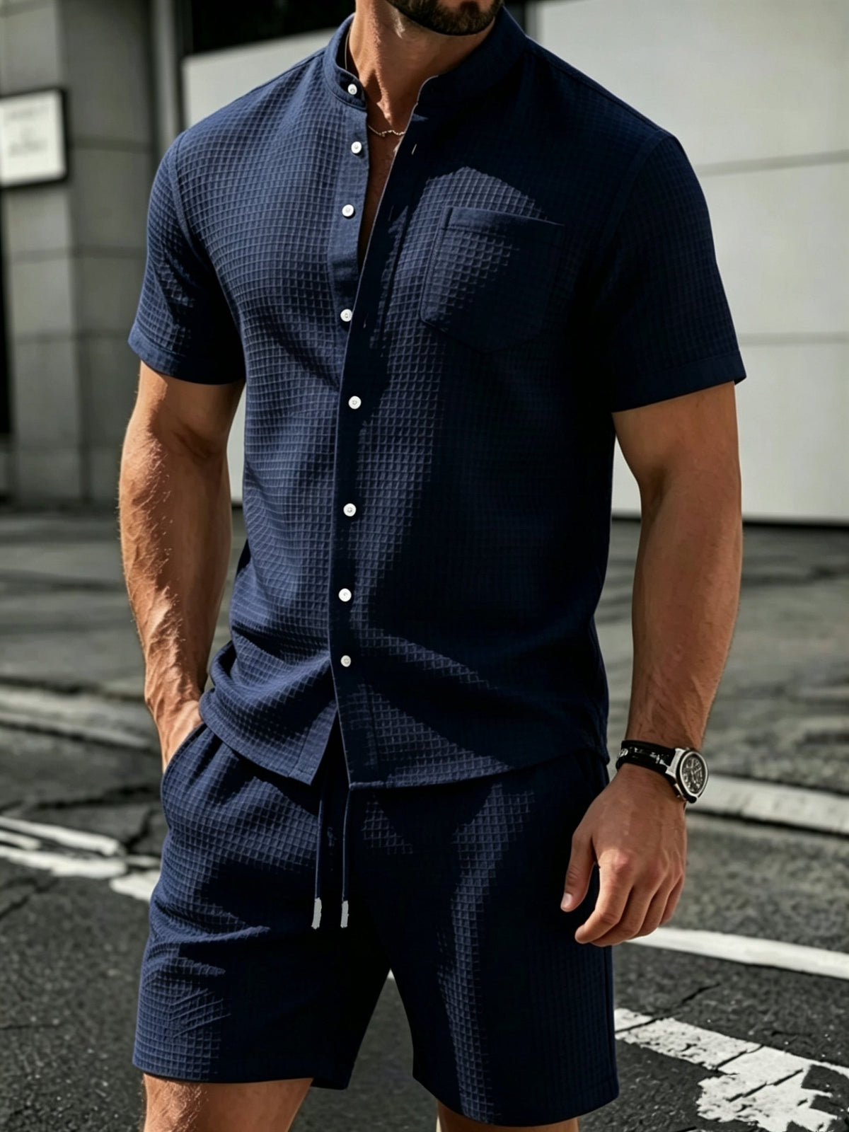 Noah | Men's Waffle-Knit Coordinated Set