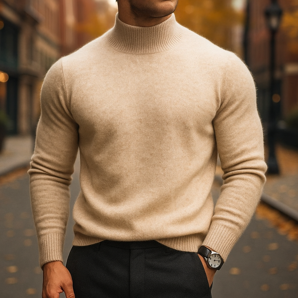 Leo | Men's Stylish Half-Collar Pullover Jumper for Winter