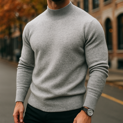 Leo | Men's Stylish Half-Collar Pullover Jumper for Winter