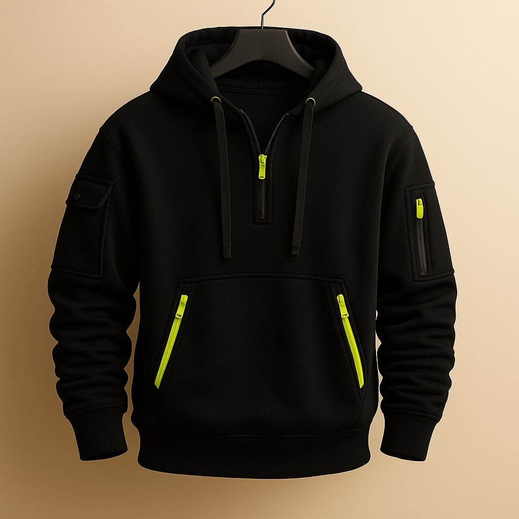 Ethan | Men's Cosy Half-Zip Fleece Hoodie for Winter