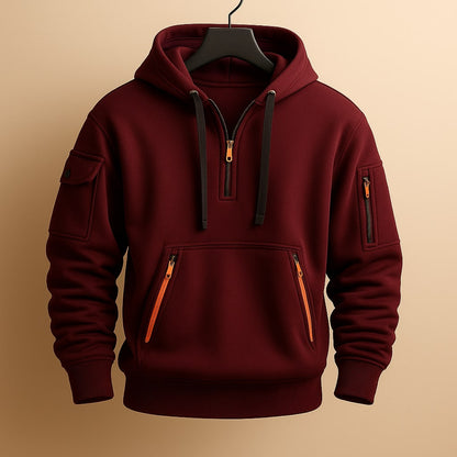 Ethan | Men's Cosy Half-Zip Fleece Hoodie for Winter