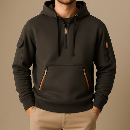 Ethan | Men's Cosy Half-Zip Fleece Hoodie for Winter