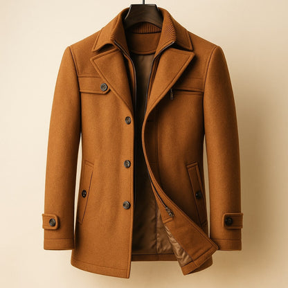 Jude | Men's Classic Long Wool Coat for Winter