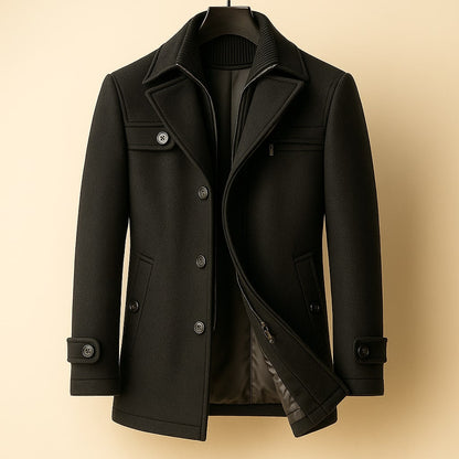 Jude | Men's Classic Long Wool Coat for Winter