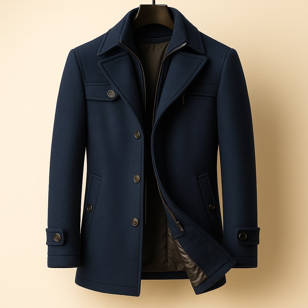 Jude | Men's Classic Long Wool Coat for Winter