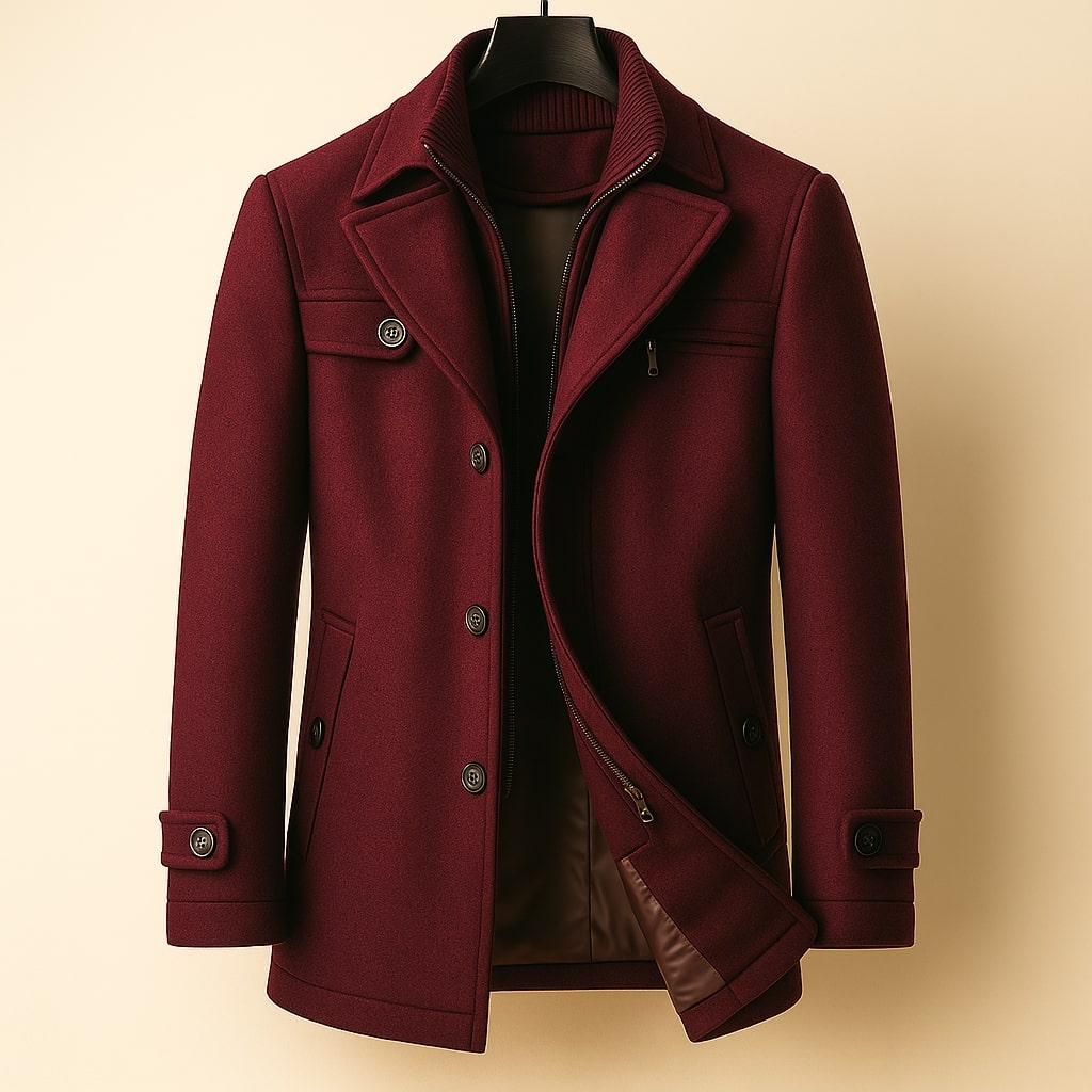 Jude | Men's Classic Long Wool Coat for Winter
