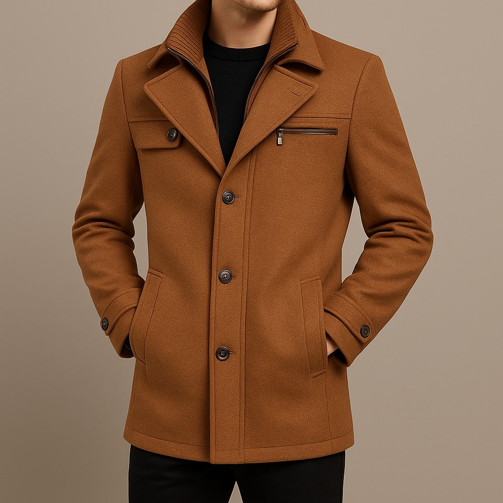 Jude | Men's Classic Long Wool Coat for Winter