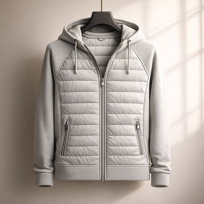 Lewis | Men's Quilted Full-Zip Hoodie Jacket for Winter