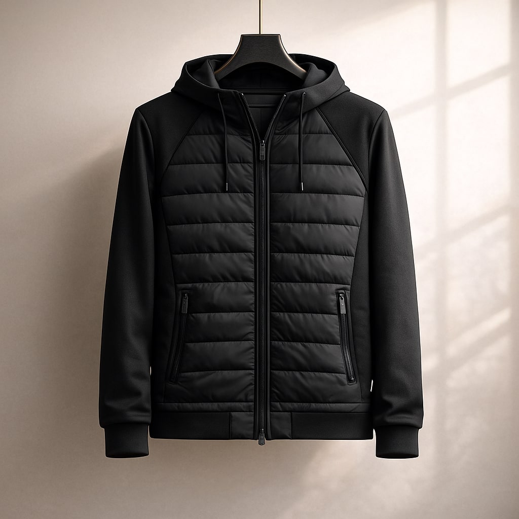 Lewis | Men's Quilted Full-Zip Hoodie Jacket for Winter