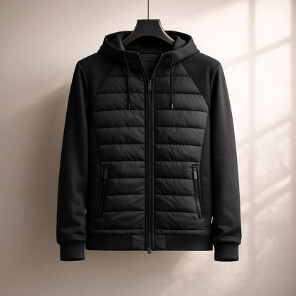 Lewis | Men's Quilted Full-Zip Hoodie Jacket for Winter
