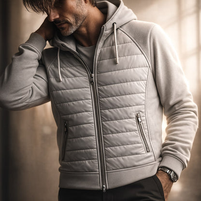 Lewis | Men's Quilted Full-Zip Hoodie Jacket for Winter