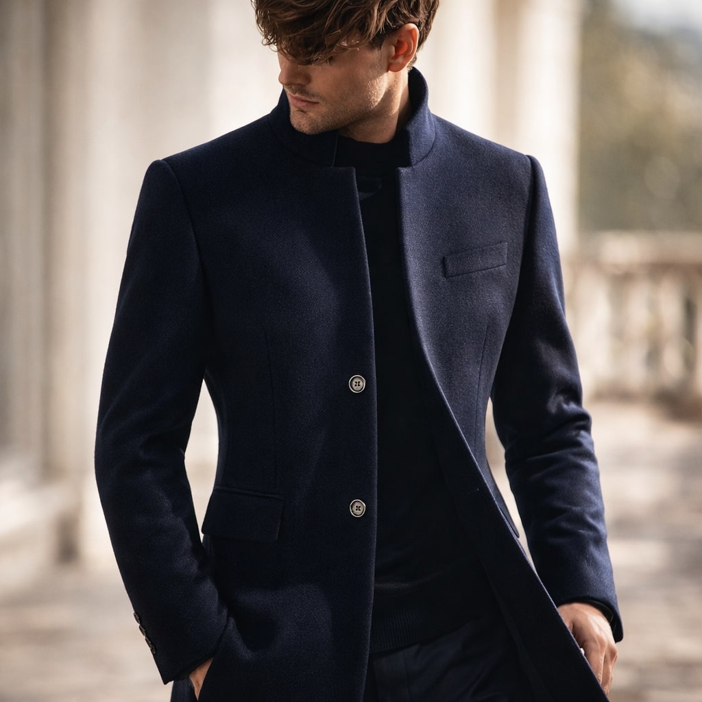 Gabriel | Men's Stylish High-Collar Coat for Winter