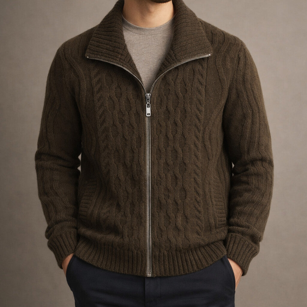 Oscar | Men's Classic Full-Zip Cardigan for Winter
