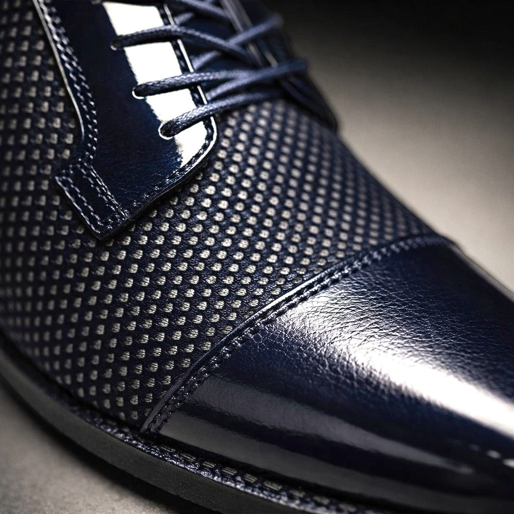 Leo | Men's Classic Patent Cap-Toe Oxford Dress Shoes