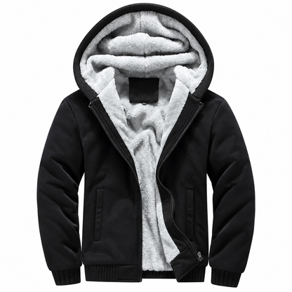 Cameron | Men's Thick-Lined Hooded Zip-Up Hoodie for Winter