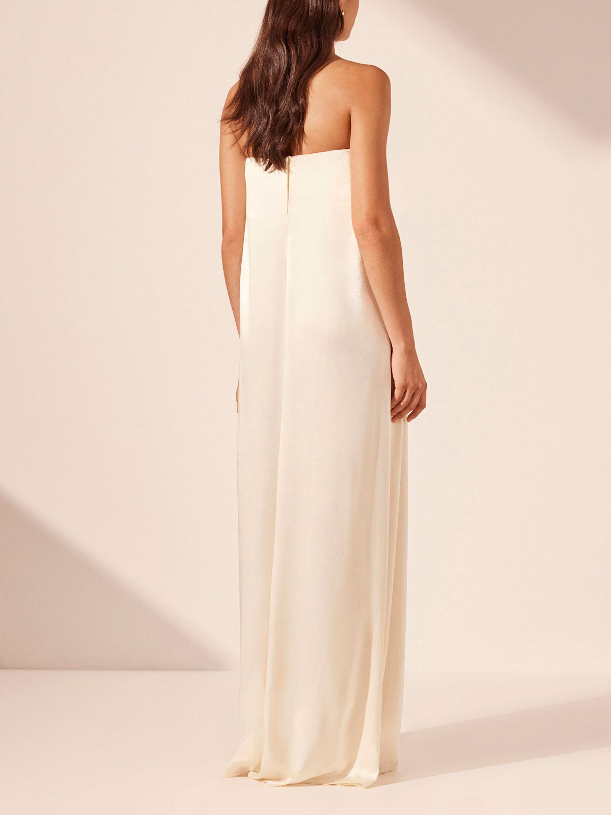 Elegant Satin Maxi Evening Gown Dress