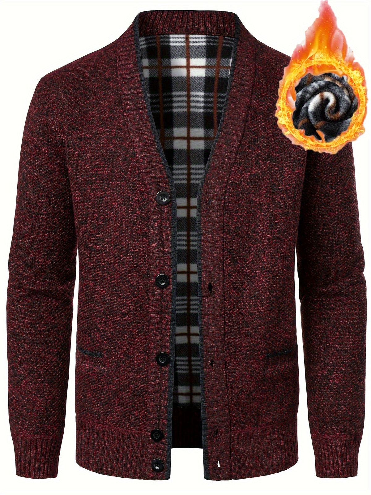 Matthew | Men's Cosy Fleece-Knit Cardigan for Winter