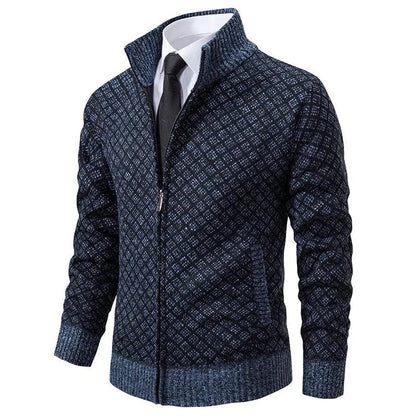 Arthur | Men's Waffle-Knit Zip-Up Cardigan for Winter